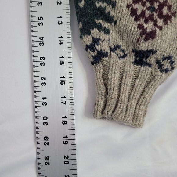 Vintage 1980's Polo By Ralph Lauren Men's Hand Knit Wool Ski Sweater Size M - Picture 10 of 11